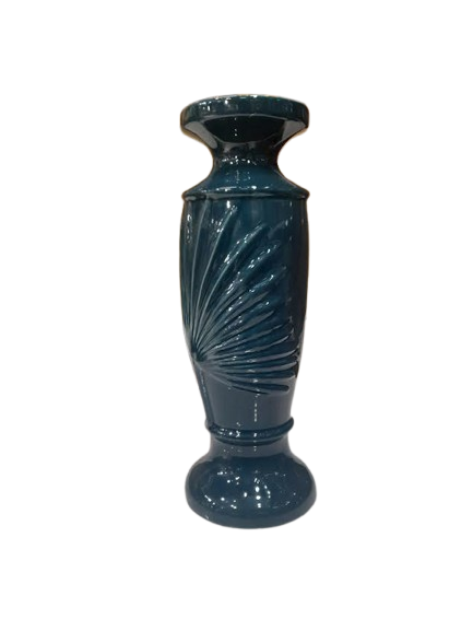 Elegant Dark Blue Ceramic Vase