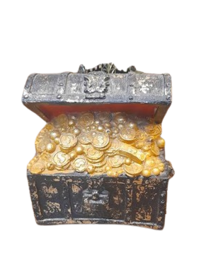 Pirate Treasure Chest with Golden Coins