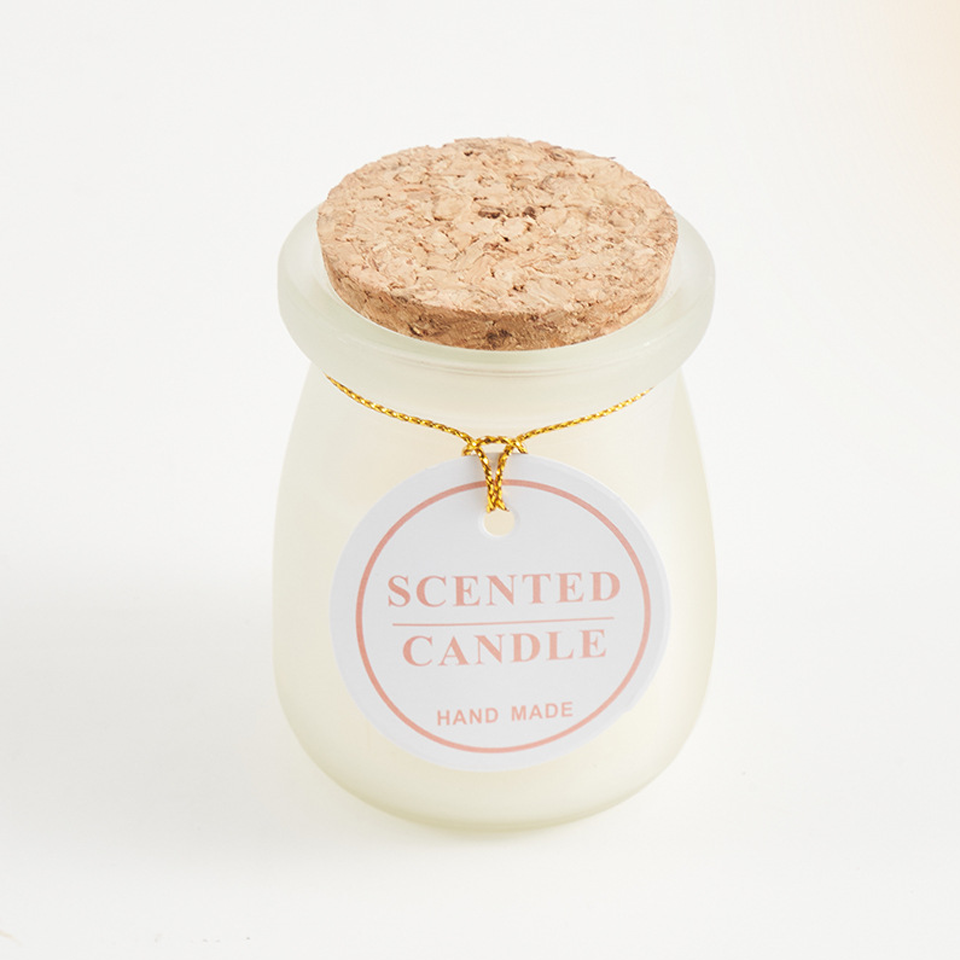 Scented Candle in Glass Jar with Cork Lid