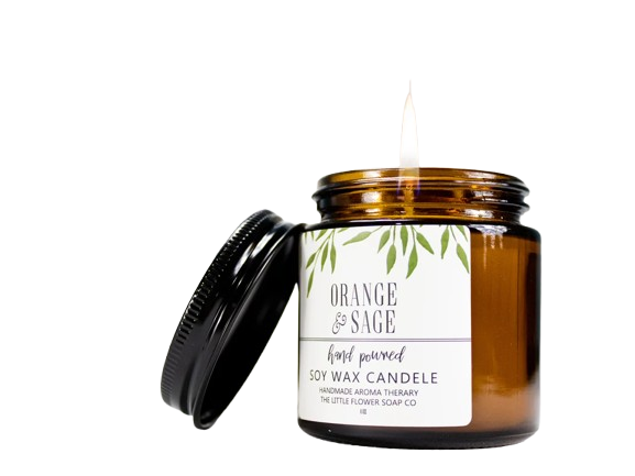 Orange & Sage Hand Poured Soy Wax Candles