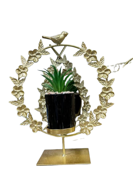 Ornate Gold Bird Plant Stand