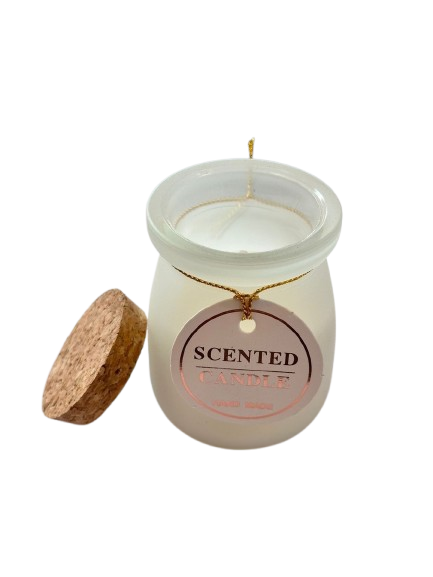 Scented Candle in Glass Jar with Cork Lid