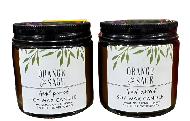 Orange & Sage Hand Poured Soy Wax Candles