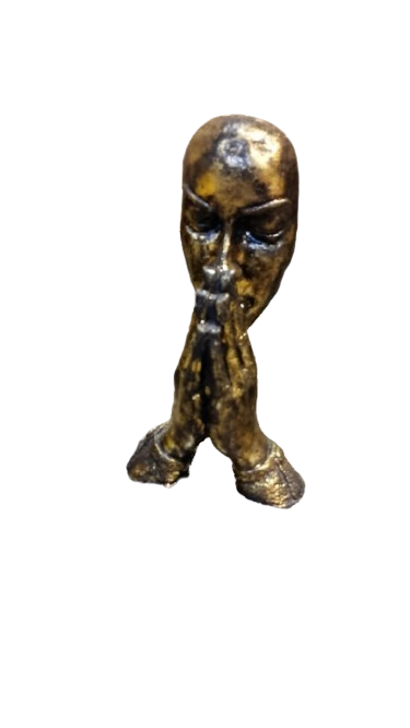 Abstract Bronze Sculpture - Organic Form Art Piece